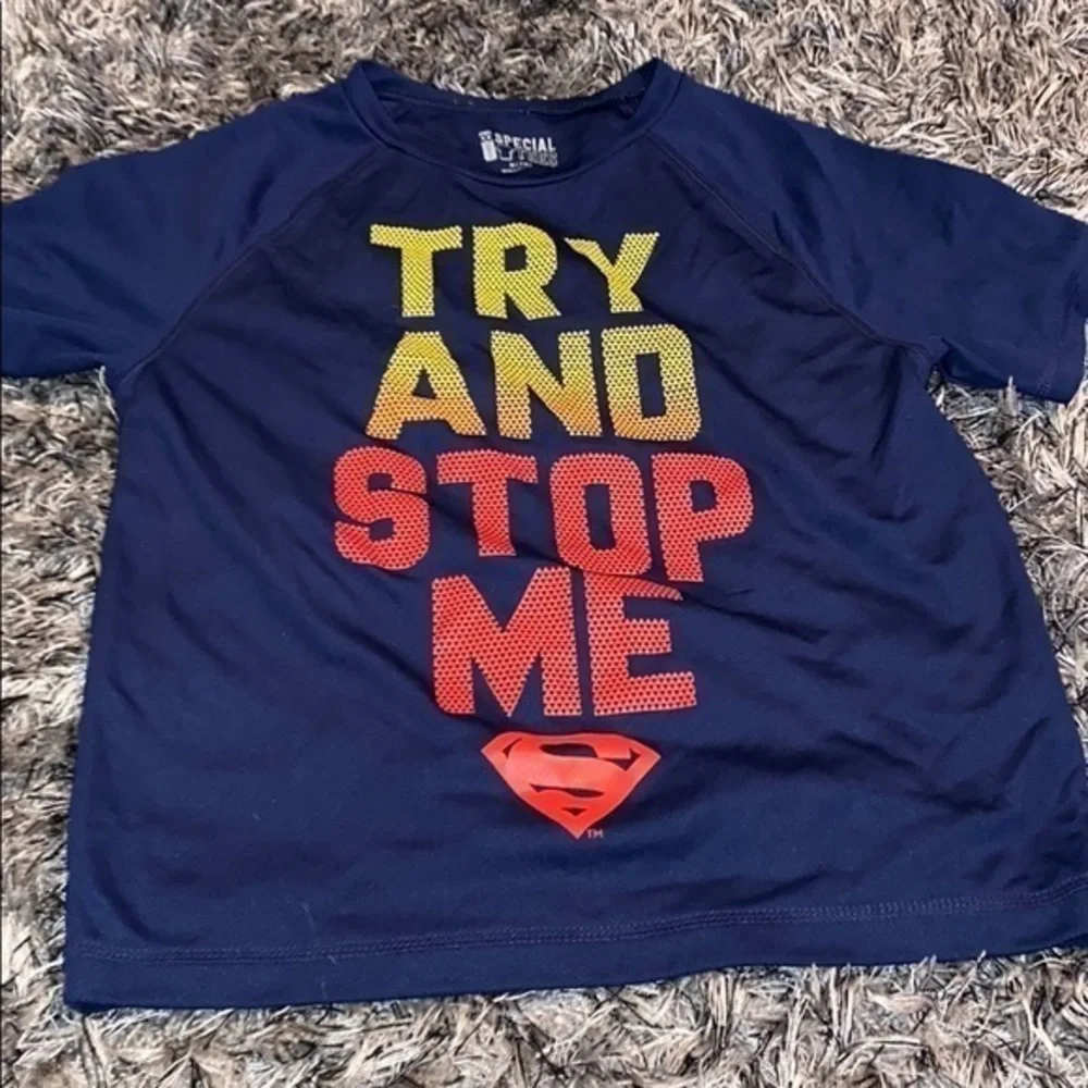 Crazy 8 Superman T 7/8 see pic dri fit material.